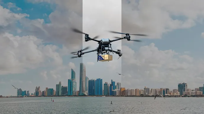 With the support of Abu Dhabi Investment Office, LODD and 7X conduct first parcel delivery trial by drone in Abu Dhabi