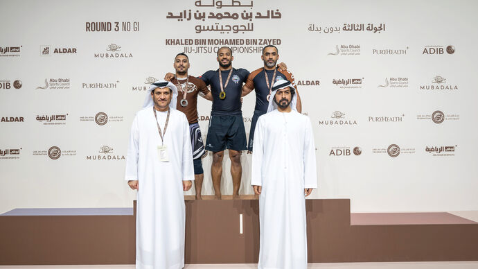 Khalifa bin Tahnoon bin Mohammed attends Khaled bin Mohamed bin Zayed Jiu-Jitsu Championship Round 3
