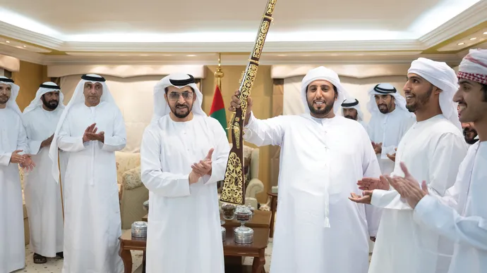 Hamdan bin Zayed attends 3rd Al Dhafra Camel Racing Festival and honours winners of Romooz races
