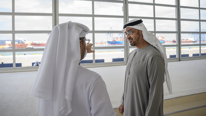 The UAE President inaugurates Khalifa Port expansion