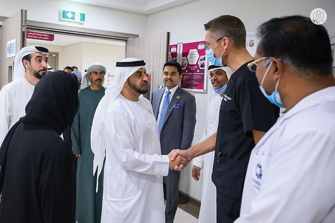 Hamdan bin Zayed visits victims of Syrian earthquake receiving treatment in UAE hospitals under Mother of the Nation initiative