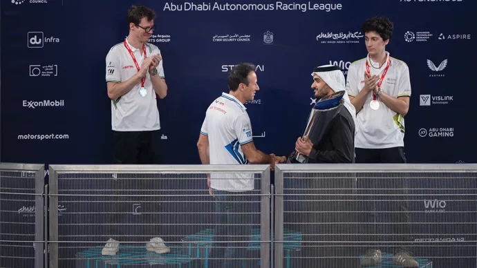Zayed bin Mohamed bin Zayed attends Abu Dhabi Autonomous Racing League (A2RL) Season 2 Grand Final