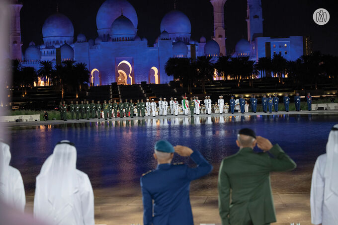 Humaid bin Rashid Al Nuaimi attends Commemoration Day ceremony at Wahat Al Karama in Abu Dhabi