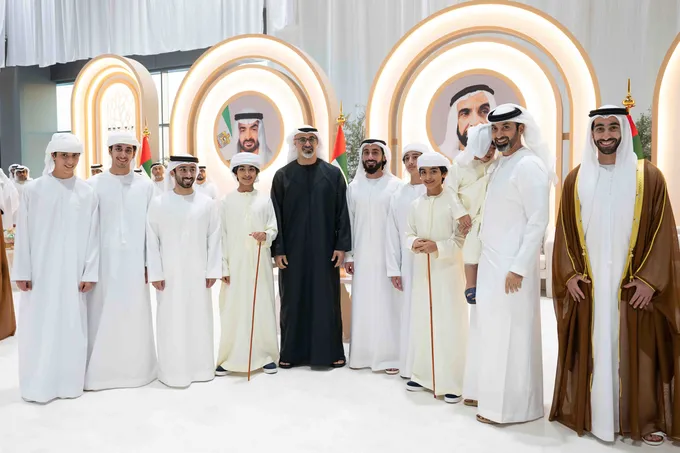 Khaled bin Mohamed bin Zayed attends Omeir Saeed Al Mheiri wedding reception