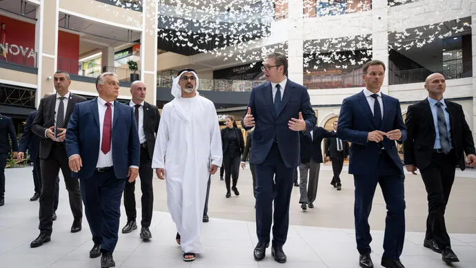 Khaled bin Mohamed bin Zayed visit development projects in Belgrade