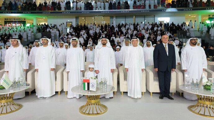 Under the patronage of Mansour bin Zayed and in the presence of Saif bin Zayed, Emirates National Schools hosts graduation ceremony for 561 graduating students