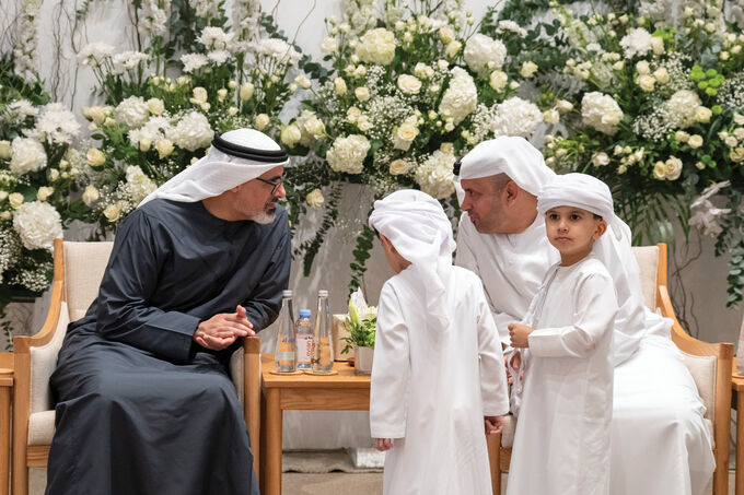 Khaled bin Mohamed bin Zayed attends Rashid Ali Rashid Al Nuaimi wedding reception
