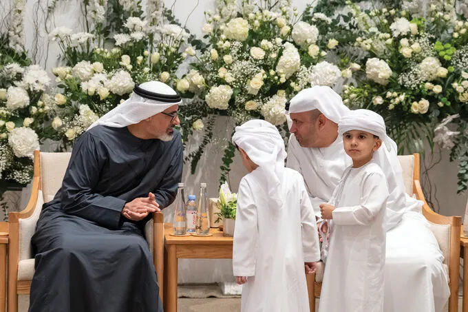 Khaled bin Mohamed bin Zayed attends Rashid Ali Rashid Al Nuaimi wedding reception