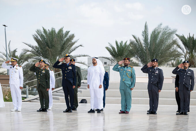 Theyab bin Mohamed bin Zayed attends silent prayer at Wahat Al Karama