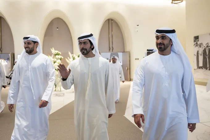 Khalifa bin Tahnoon bin Mohammed attends reception for Al Mazrouei weddings