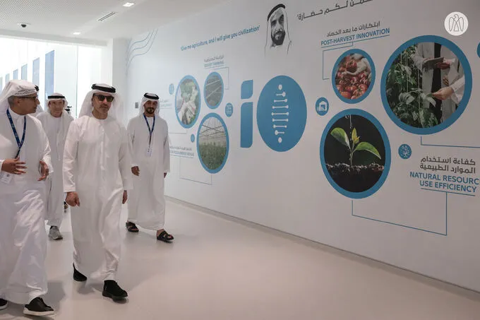 هزاع بن زايد يشهد إطلاق واحة الابتكار وافتتاح أكاديمية التكنولوجيا للزراعة المتقدمة في منطقة العين