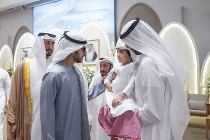 Khalifa bin Tahnoon bin Mohammed attends reception for Al Mansouri weddings