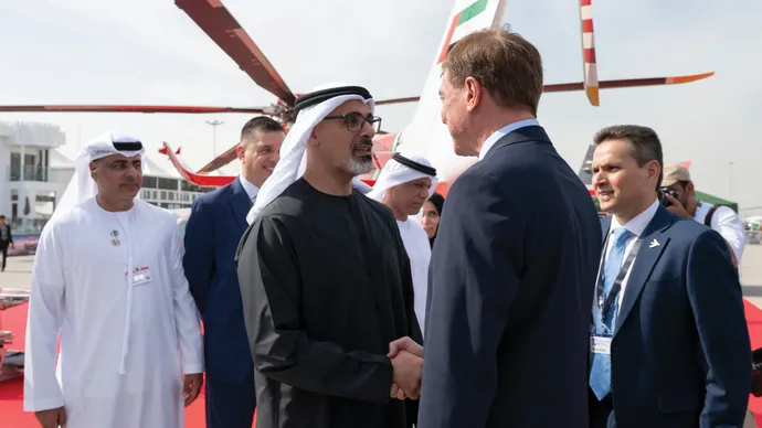 Khaled bin Mohamed bin Zayed tours several pavilions at Dubai Airshow 2025