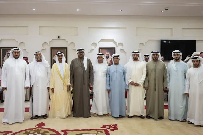 Mohammed bin Hamdan bin Zayed attends Zayed Khalifa Al Mehairbi wedding reception