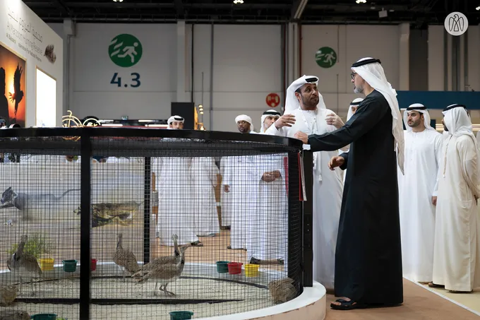 Khaled bin Mohamed bin Zayed visits Abu Dhabi International Hunting and Equestrian Exhibition (ADIHEX)