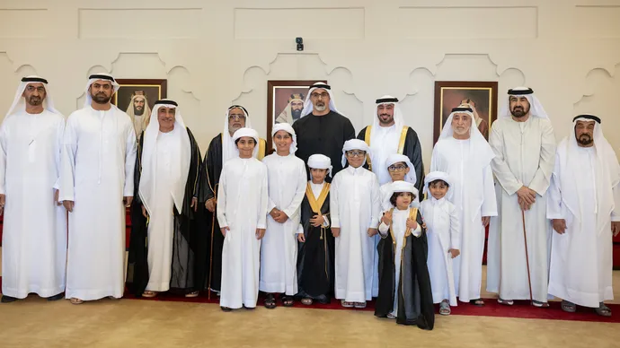Khaled bin Mohamed bin Zayed attends Abdullah bin Rashed Bu Hasan Al Shamsi wedding reception