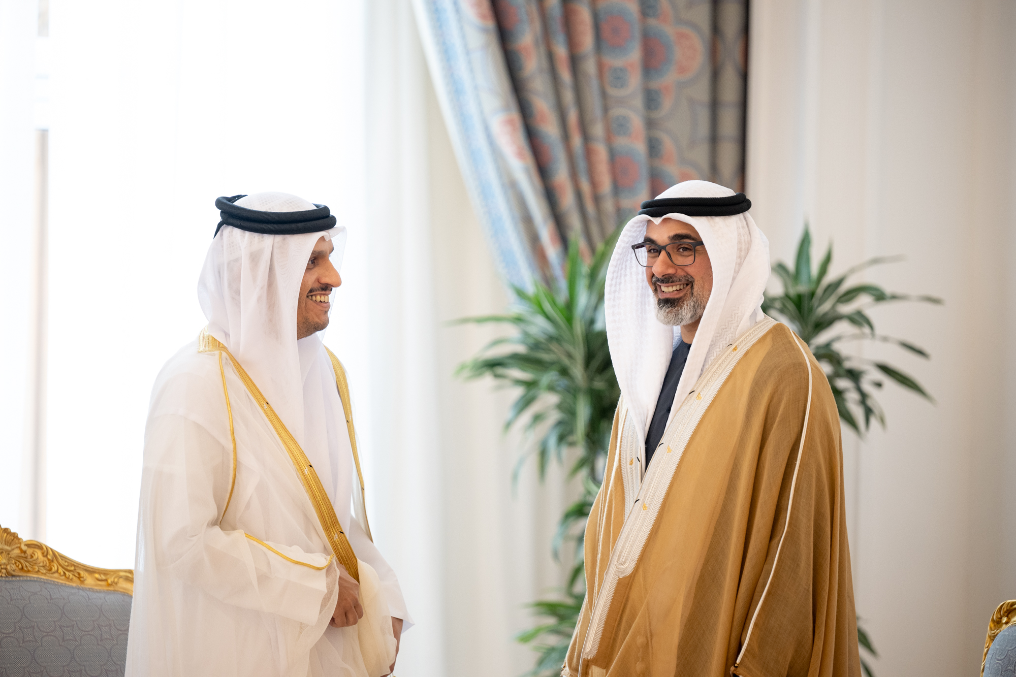 Crown Prince of Abu Dhabi meets Prime Minister of Qatar